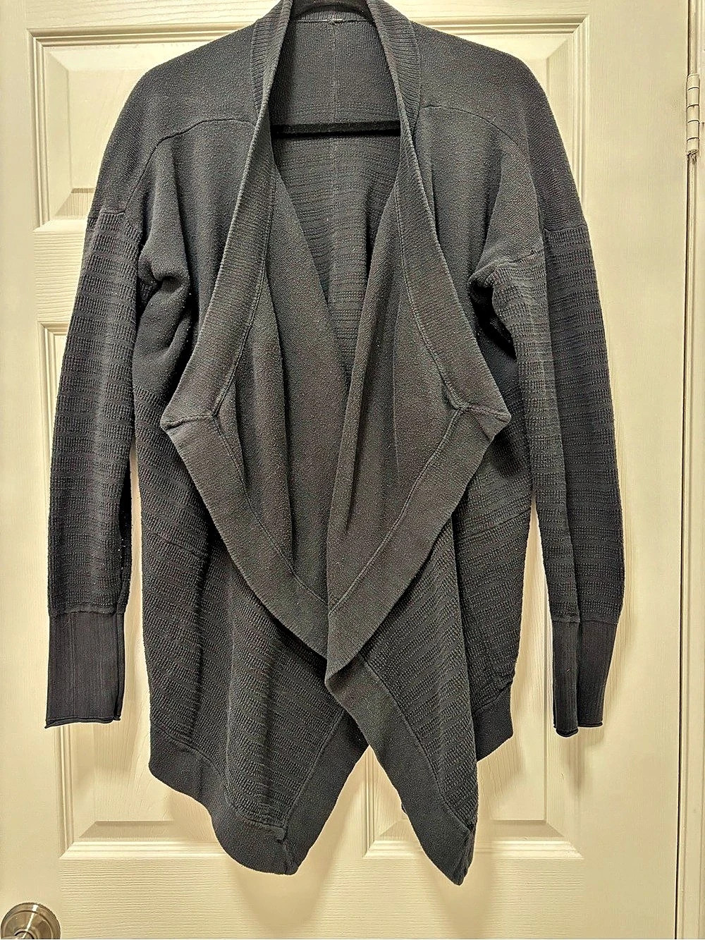 Lululemon City Street Cardigan Black Draped Cardigan